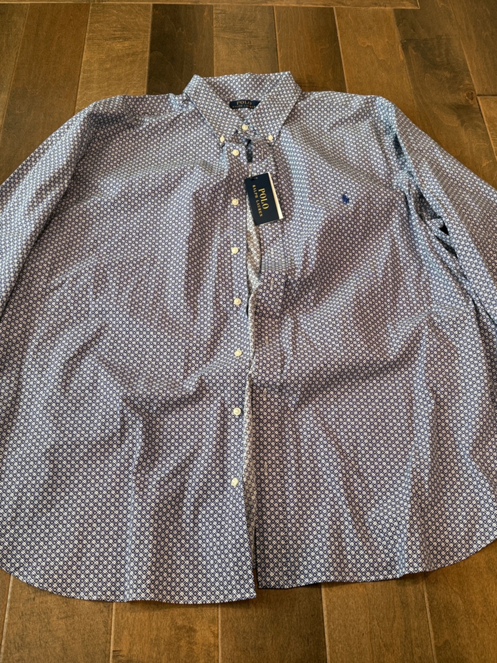 Polo by Ralph Lauren Blue Patterned Button-Up Shirt
